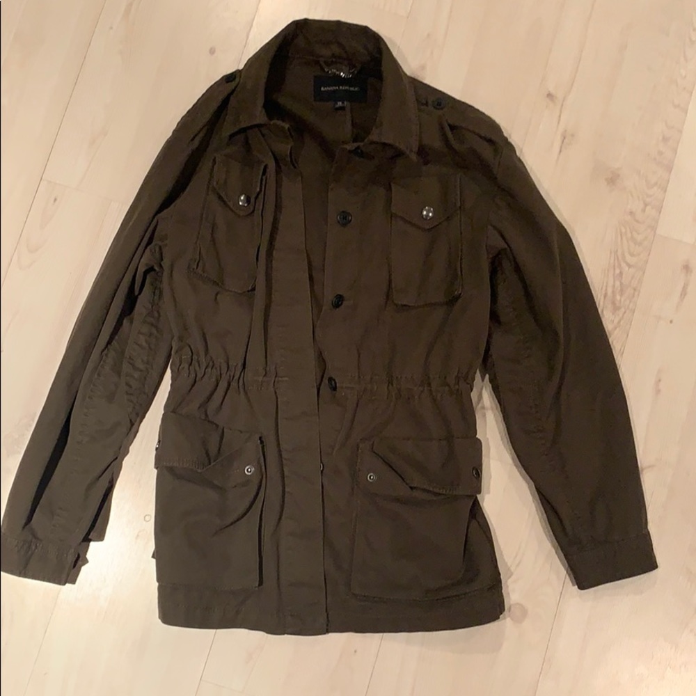 banana republic army green jacket